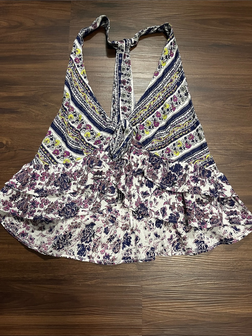 Free People open tie front halter